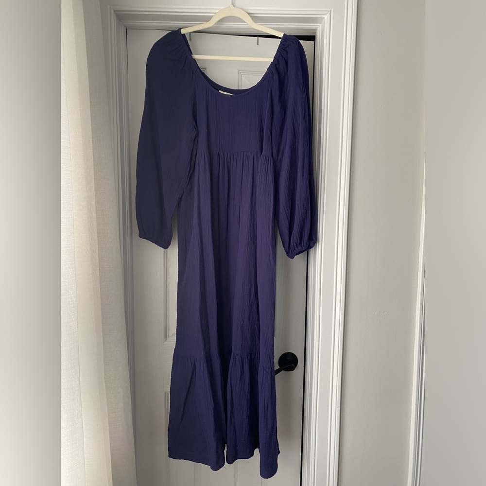 Universal Thread Blue Long Sleeve Maxi Dress Size M NWWT